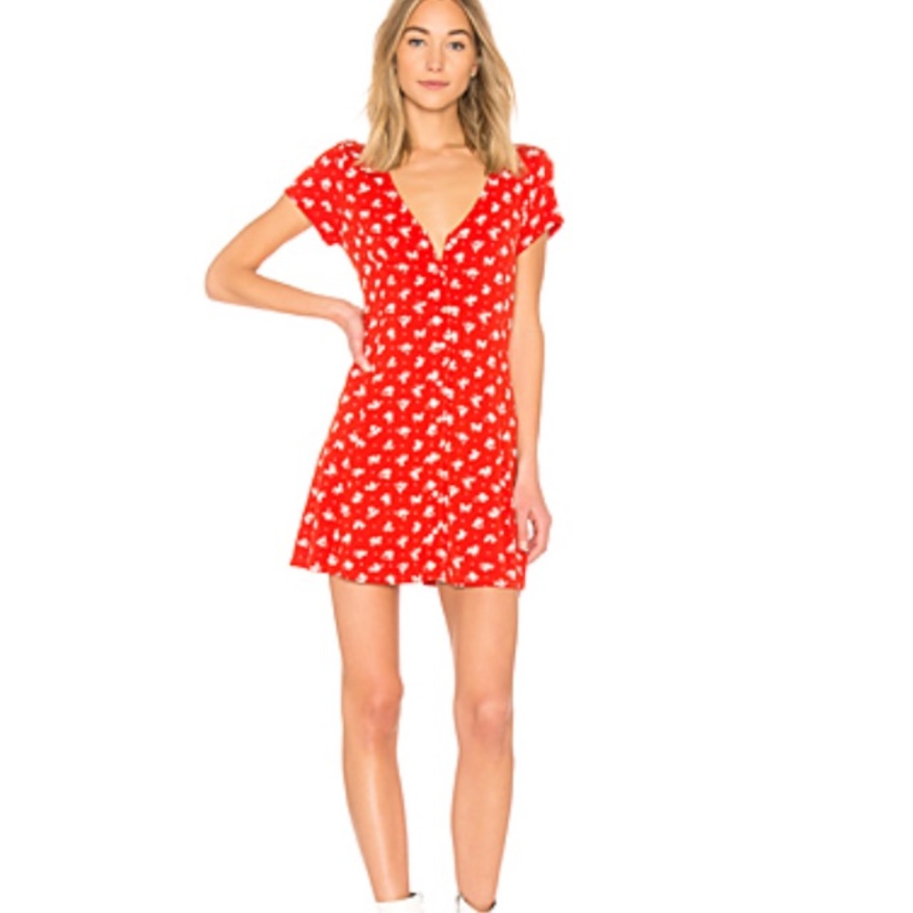 Revolve Ella Dress in Fiery Red